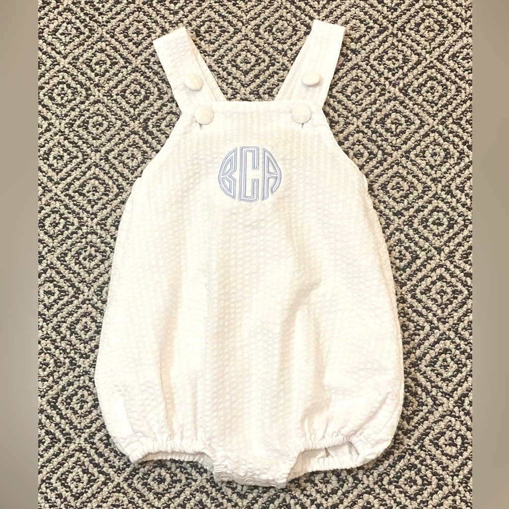 🎉 EEUC! 🎉 Cecil & Lou 18M White Bubble with Monogrammed w/ Blue BCA